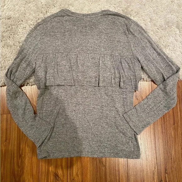 Grey ruffle long sleeve - Picture 2 of 3